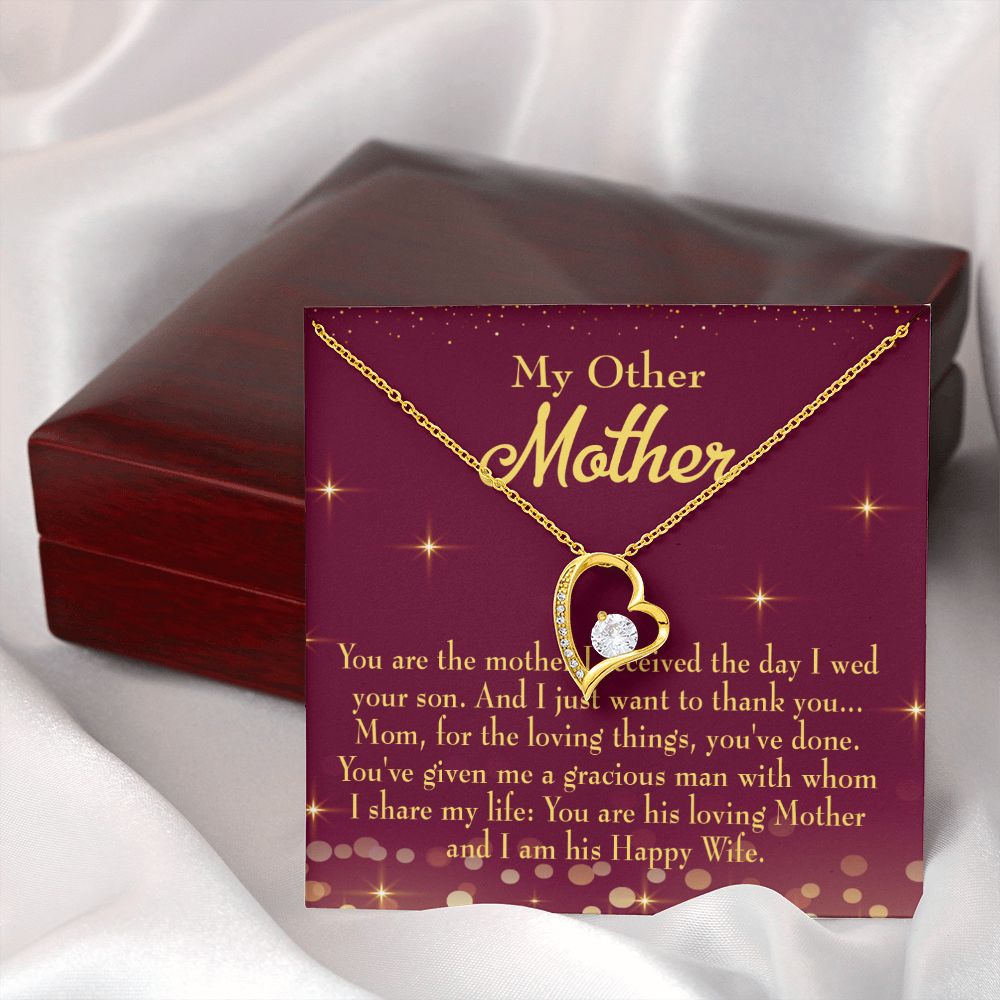 To Mom My Other Mother Forever Necklace w Message Card-Express Your Love Gifts