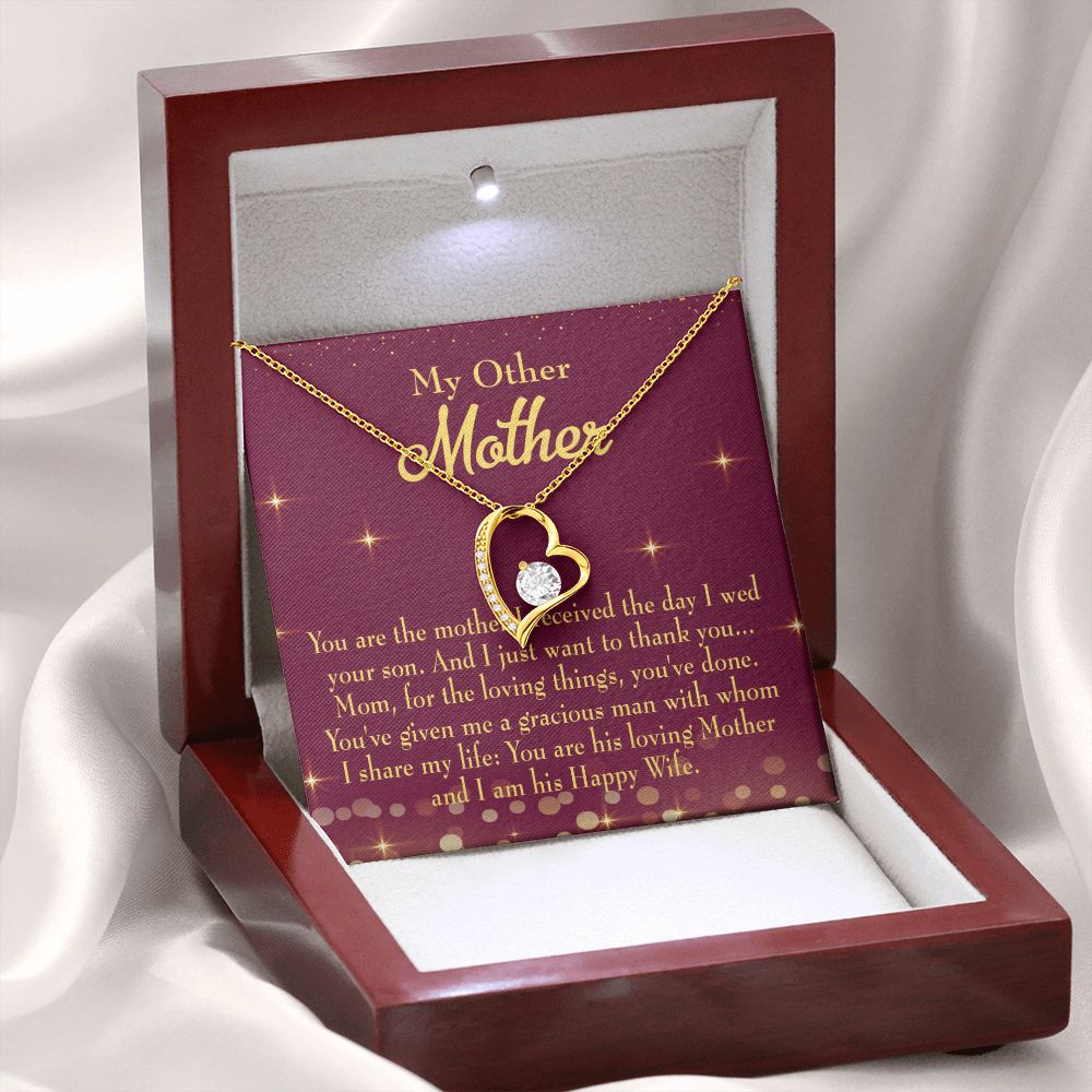 To Mom My Other Mother Forever Necklace w Message Card-Express Your Love Gifts