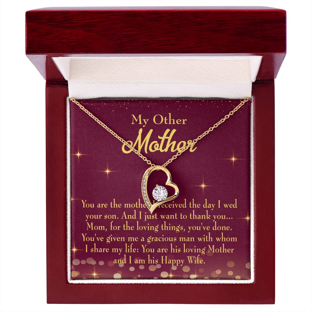 To Mom My Other Mother Forever Necklace w Message Card-Express Your Love Gifts