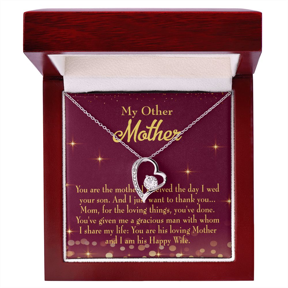 To Mom My Other Mother Forever Necklace w Message Card-Express Your Love Gifts