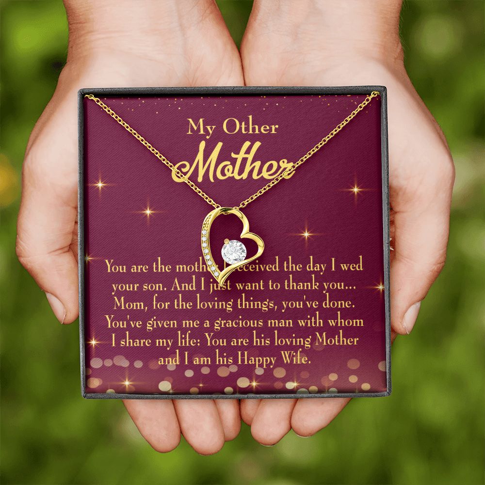 To Mom My Other Mother Forever Necklace w Message Card-Express Your Love Gifts