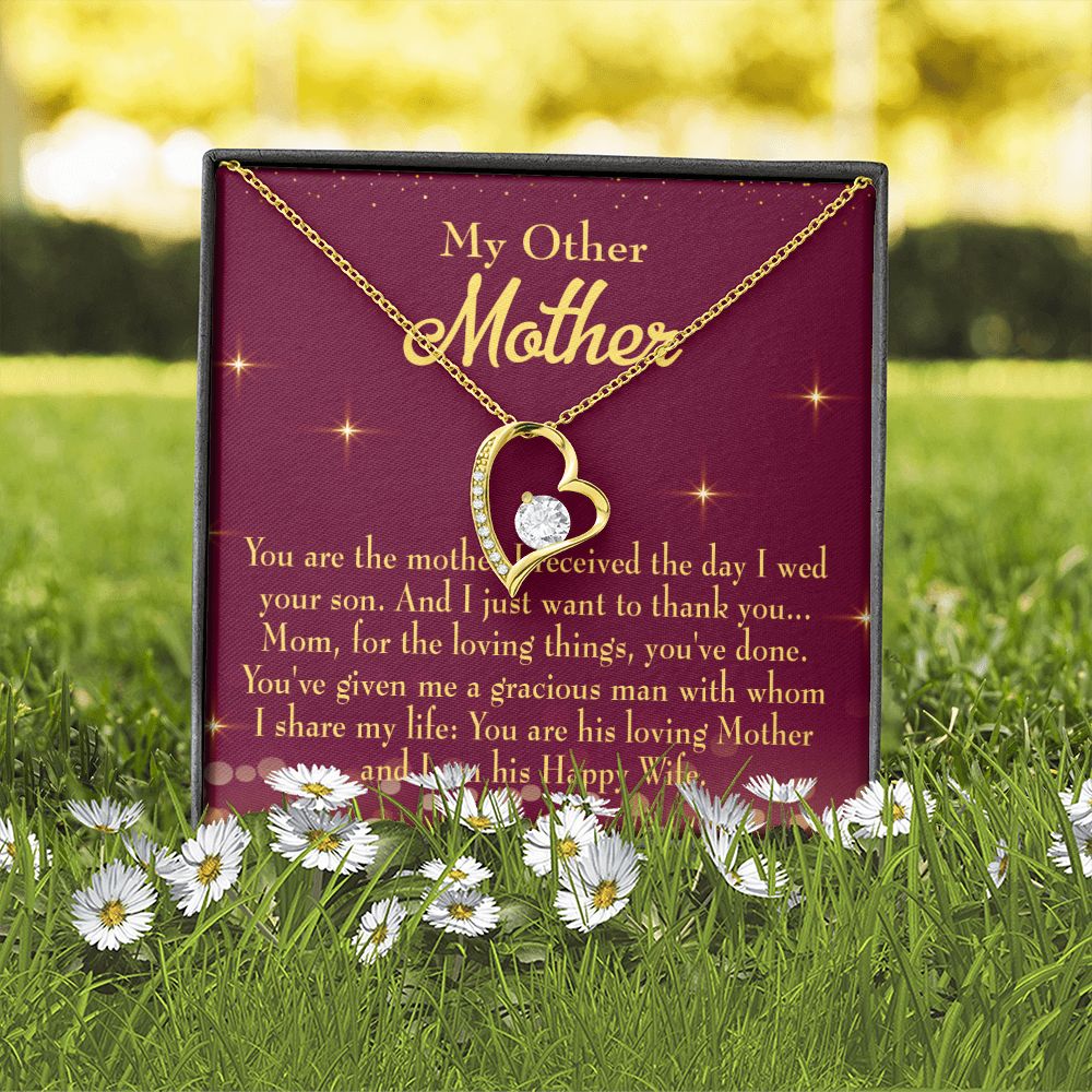 To Mom My Other Mother Forever Necklace w Message Card-Express Your Love Gifts