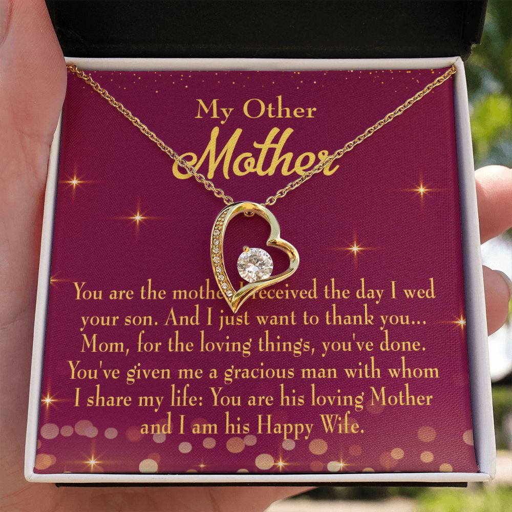 To Mom My Other Mother Forever Necklace w Message Card-Express Your Love Gifts