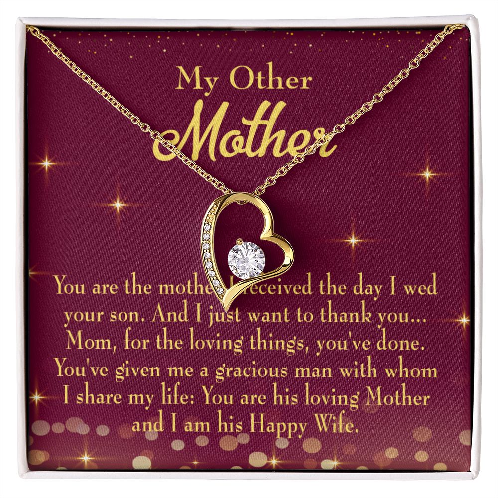 To Mom My Other Mother Forever Necklace w Message Card-Express Your Love Gifts