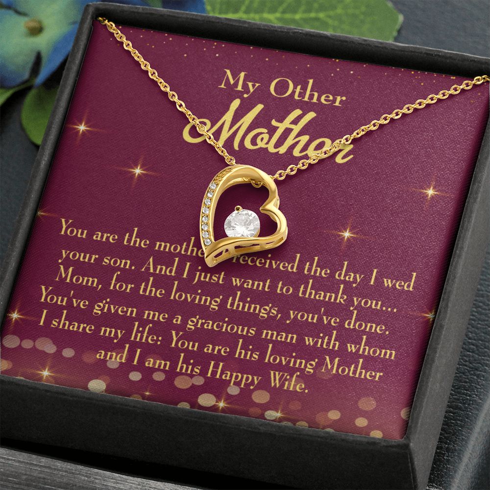 To Mom My Other Mother Forever Necklace w Message Card-Express Your Love Gifts