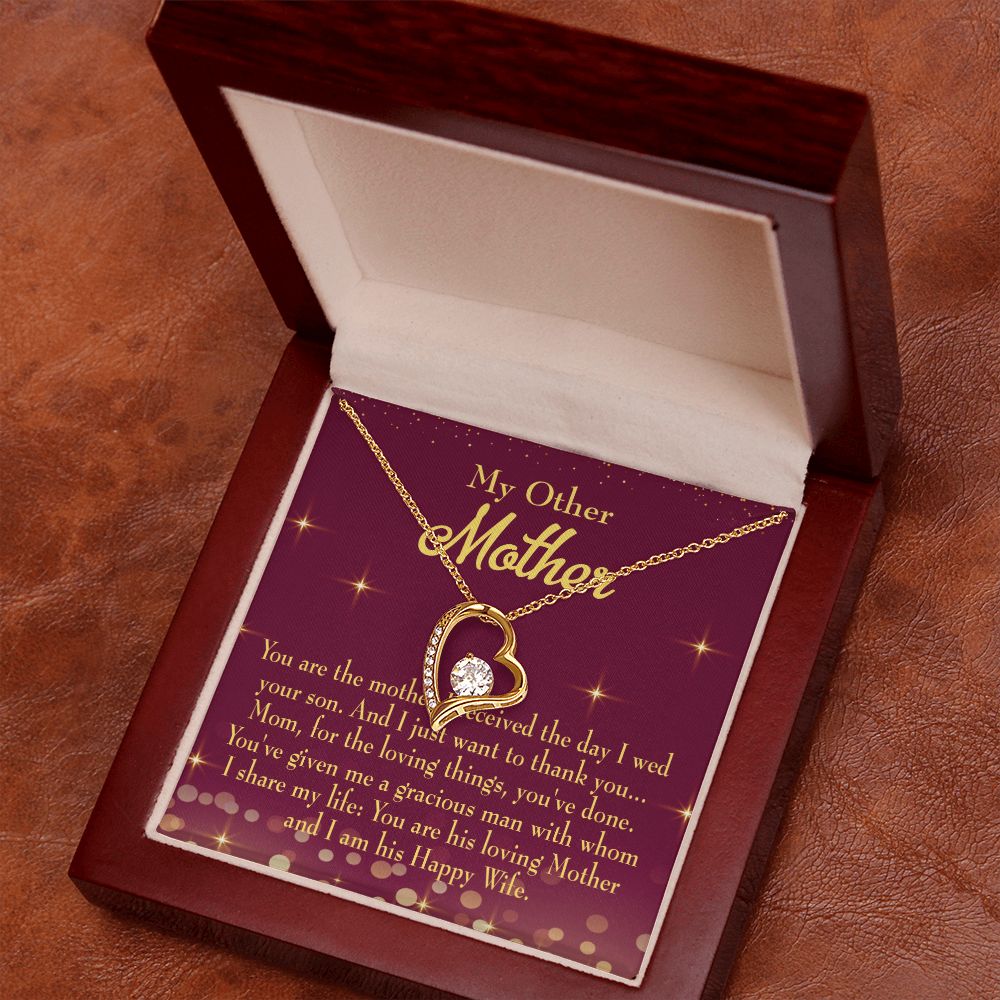 To Mom My Other Mother Forever Necklace w Message Card-Express Your Love Gifts