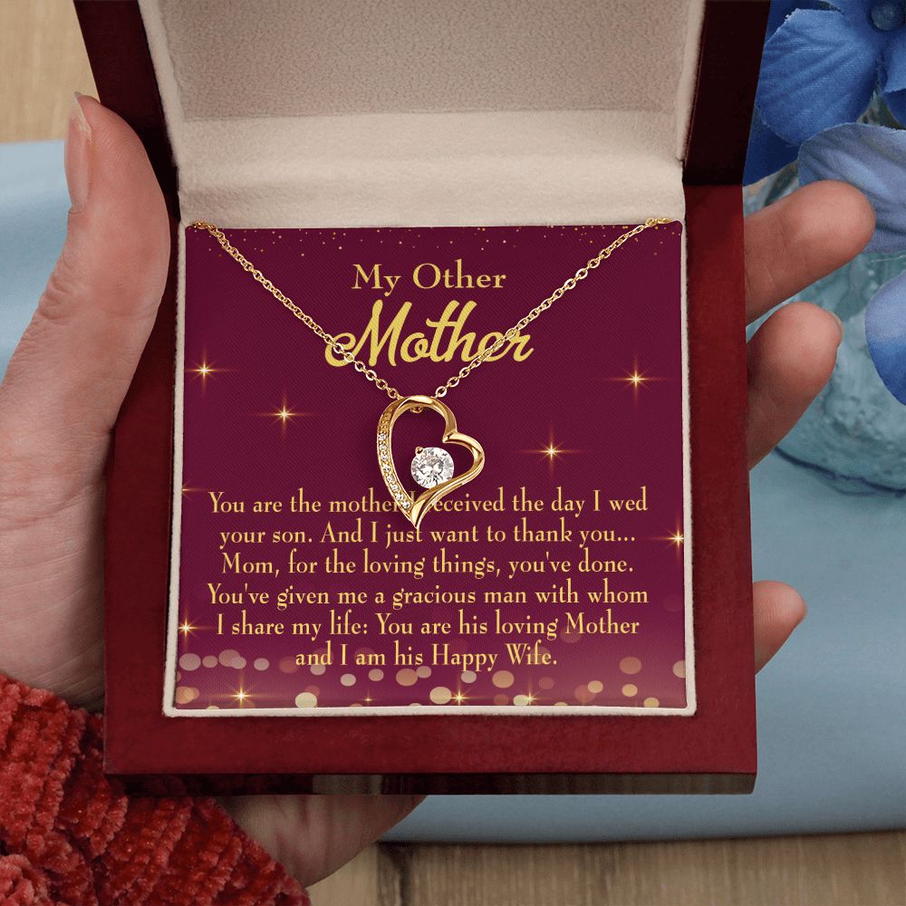 To Mom My Other Mother Forever Necklace w Message Card-Express Your Love Gifts