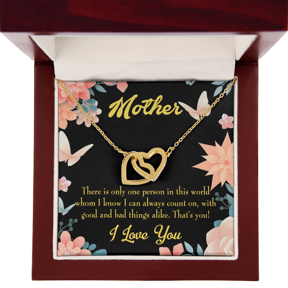 To Mom Ony One Person I Can Always Count On Inseparable Necklace-Express Your Love Gifts