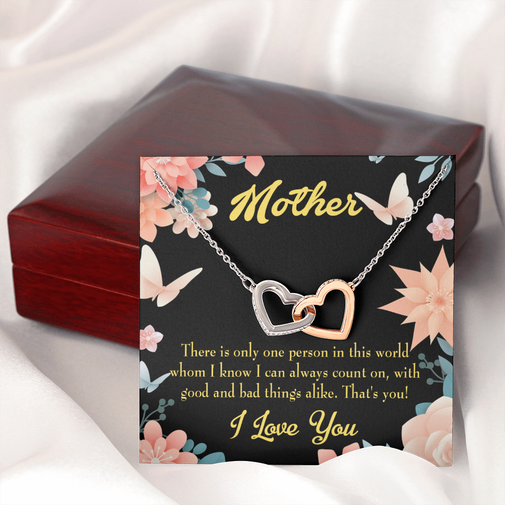 To Mom Ony One Person I Can Always Count On Inseparable Necklace-Express Your Love Gifts