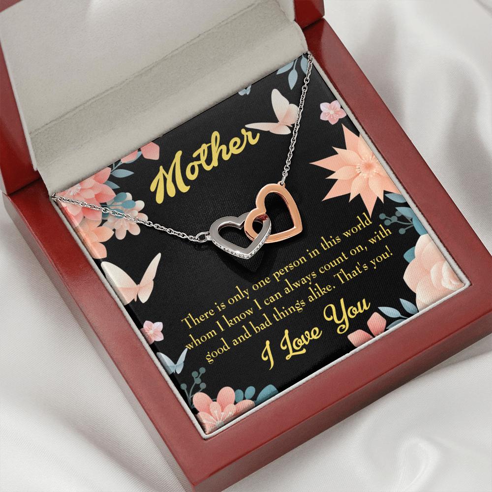 To Mom Ony One Person I Can Always Count On Inseparable Necklace-Express Your Love Gifts