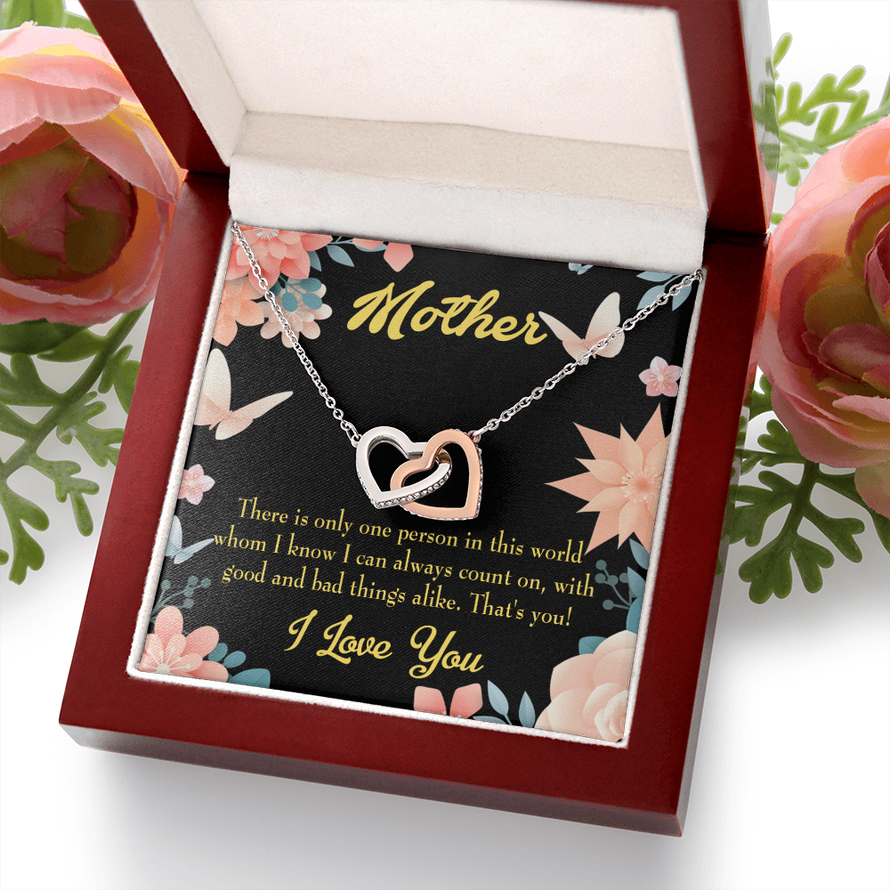 To Mom Ony One Person I Can Always Count On Inseparable Necklace-Express Your Love Gifts