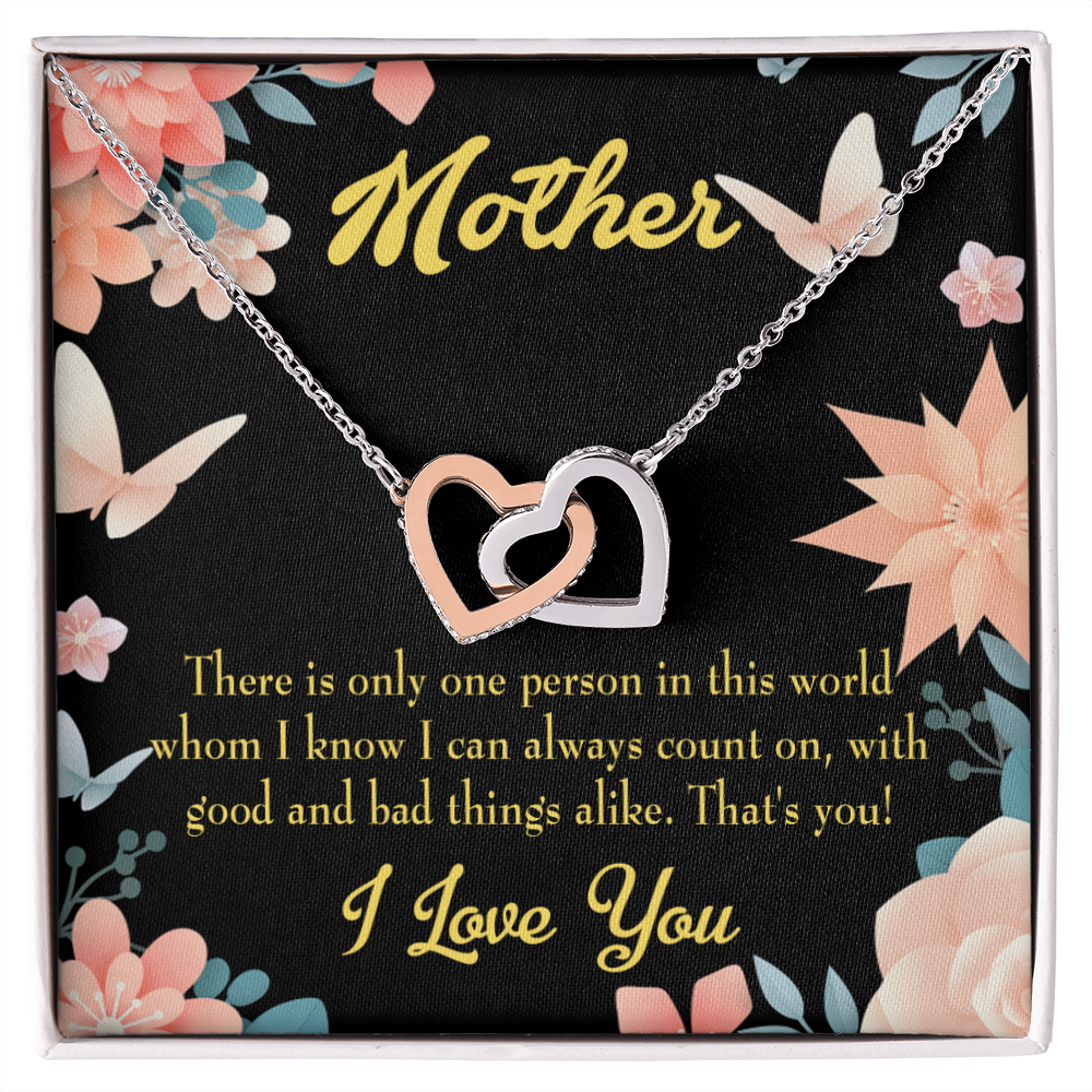 To Mom Ony One Person I Can Always Count On Inseparable Necklace-Express Your Love Gifts