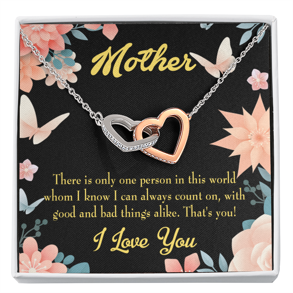 To Mom Ony One Person I Can Always Count On Inseparable Necklace-Express Your Love Gifts