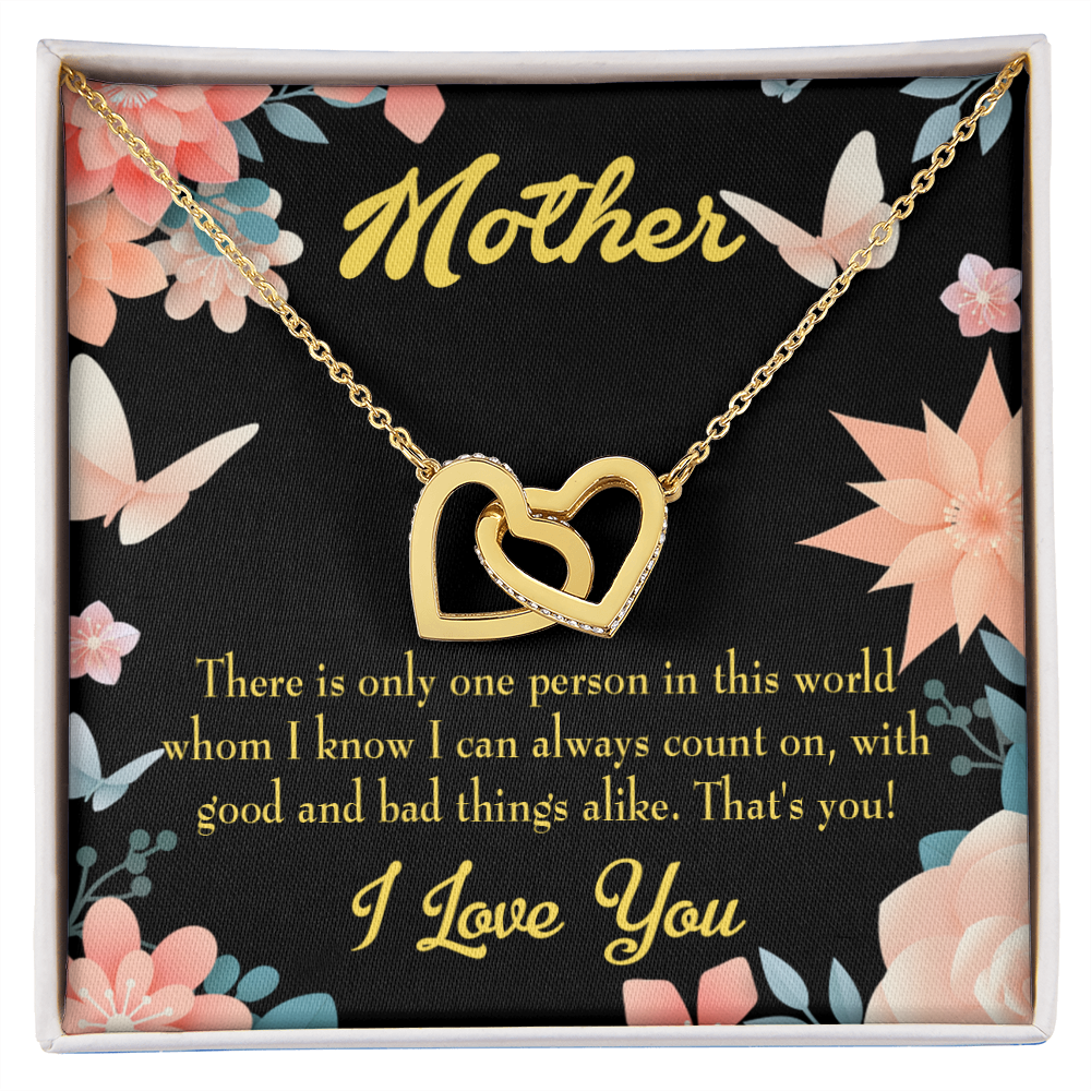 To Mom Ony One Person I Can Always Count On Inseparable Necklace-Express Your Love Gifts