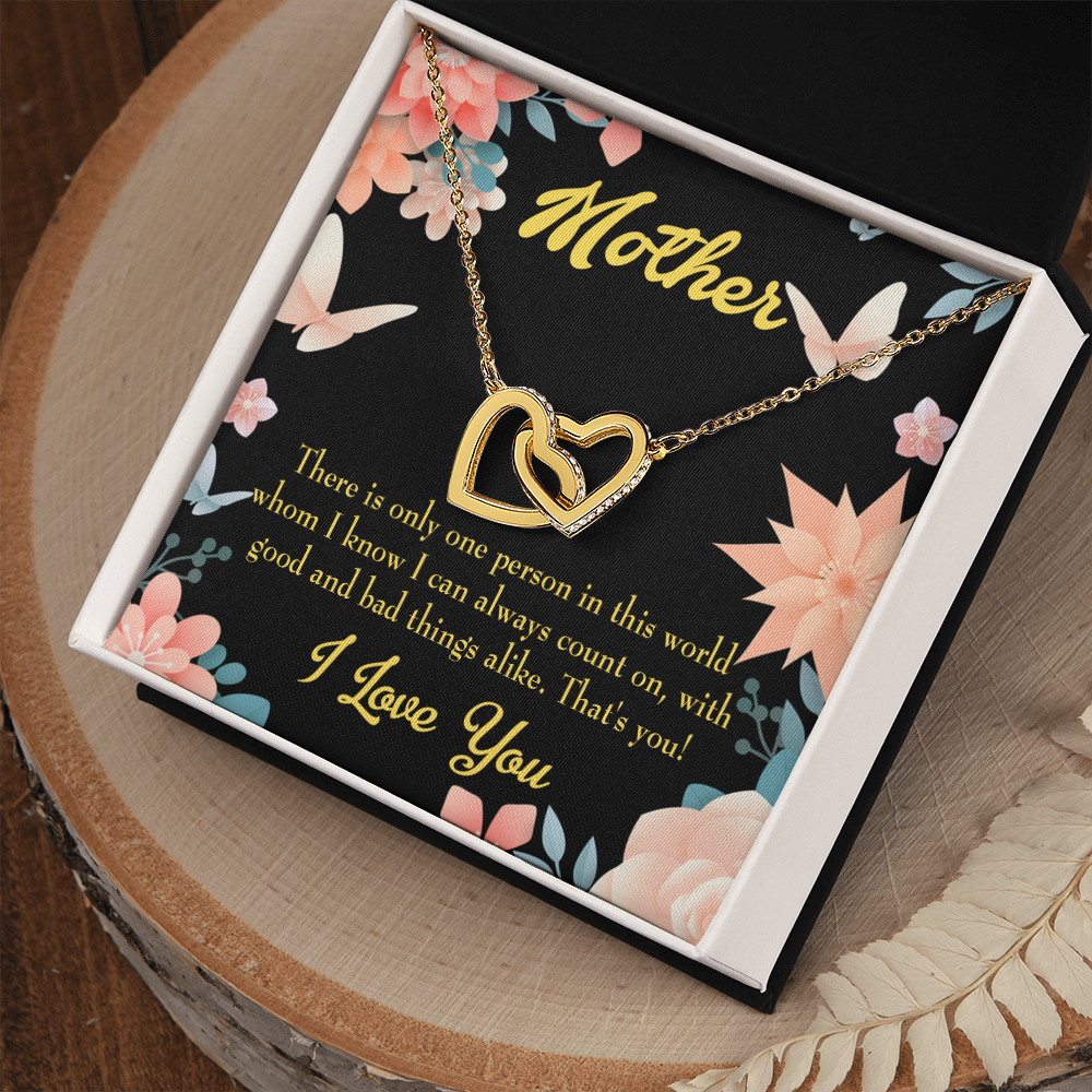 To Mom Ony One Person I Can Always Count On Inseparable Necklace-Express Your Love Gifts