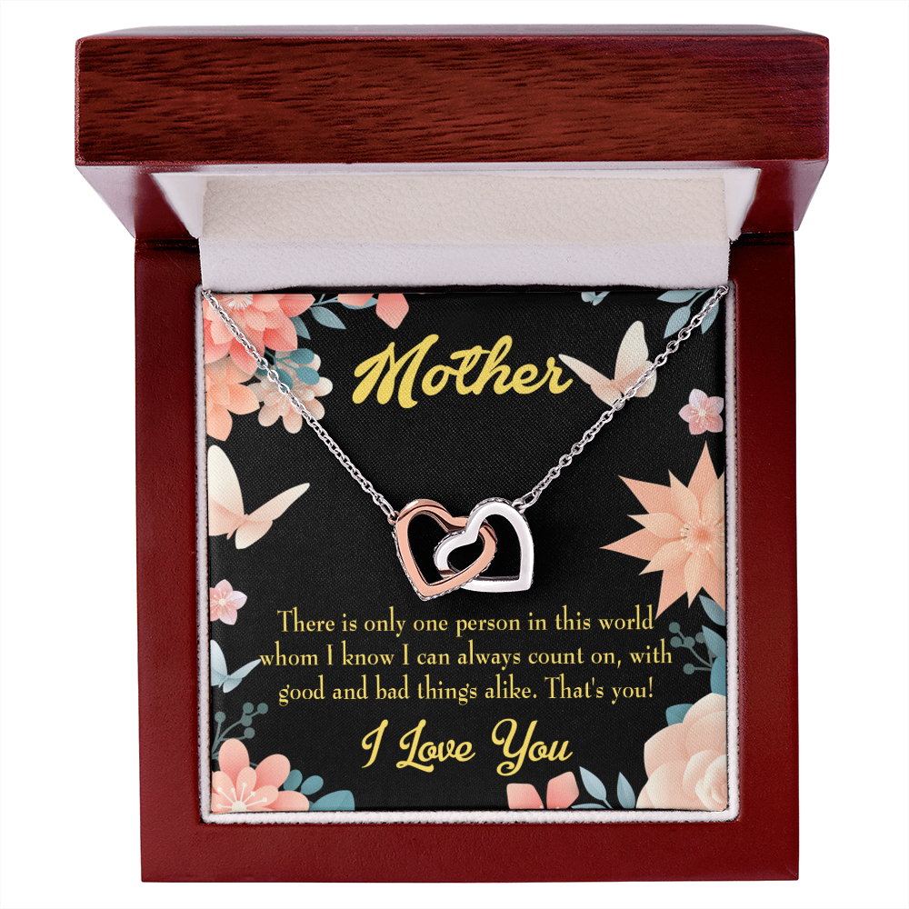 To Mom Ony One Person I Can Always Count On Inseparable Necklace-Express Your Love Gifts