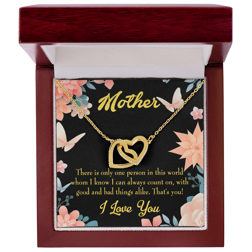 To Mom Ony One Person I Can Always Count On Inseparable Necklace-Express Your Love Gifts