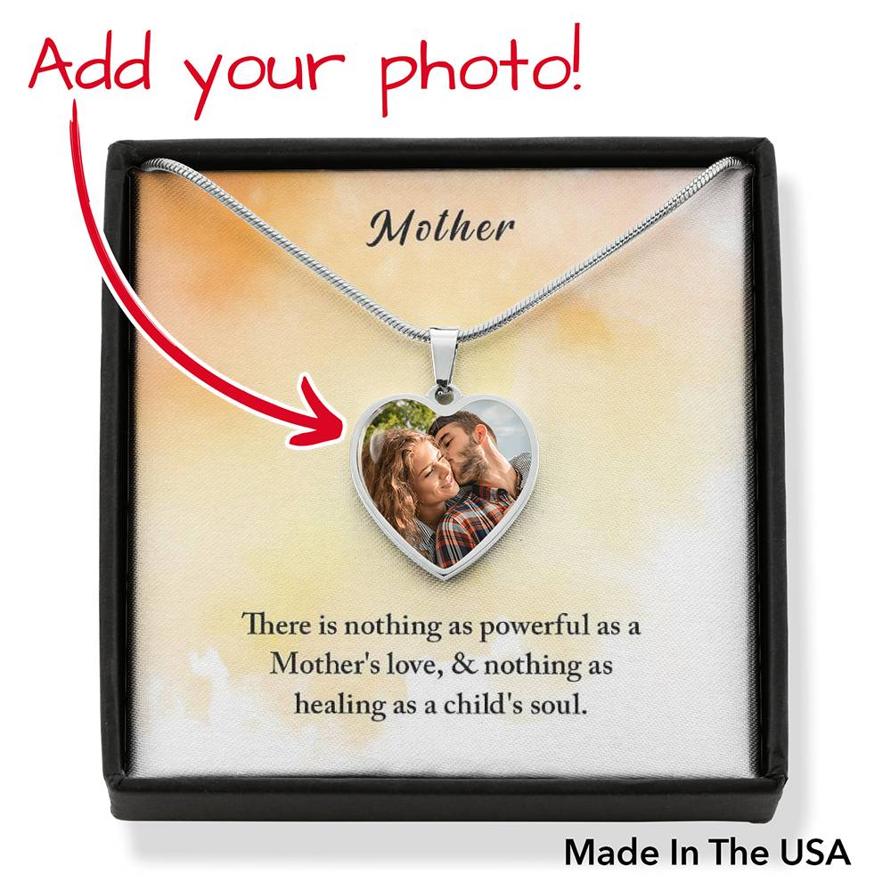To Mom Personalized Powerful Mother Stainless Steel or 18k Gold Heart Pendant Necklace 18-22"-Express Your Love Gifts