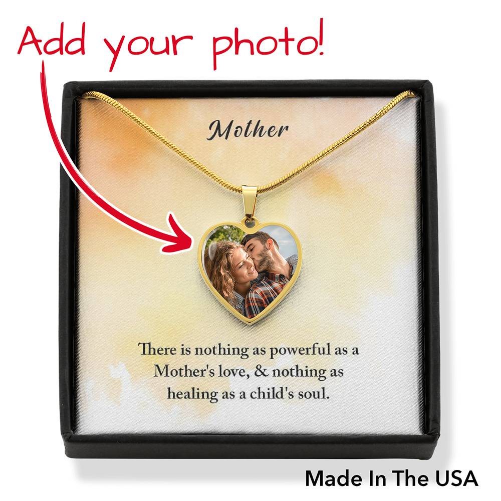 To Mom Personalized Powerful Mother Stainless Steel or 18k Gold Heart Pendant Necklace 18-22"-Express Your Love Gifts