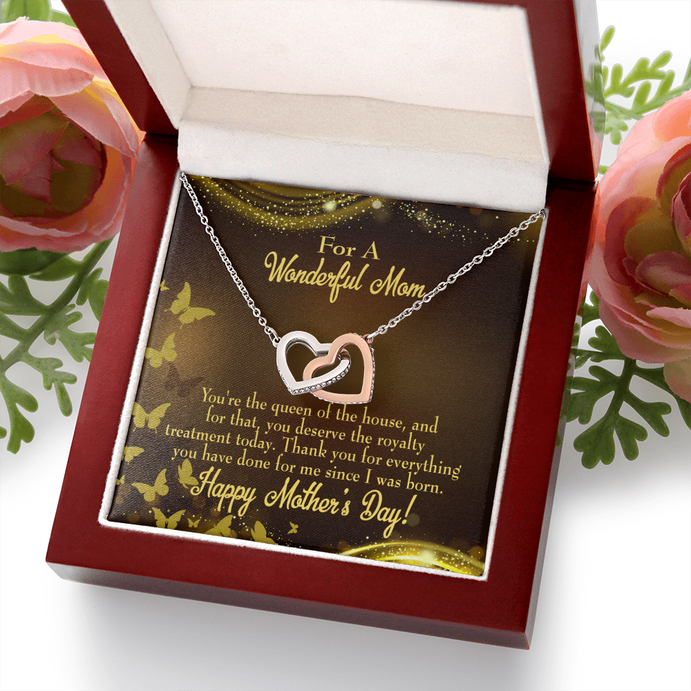 To Mom Queen of the House Inseparable Necklace-Express Your Love Gifts