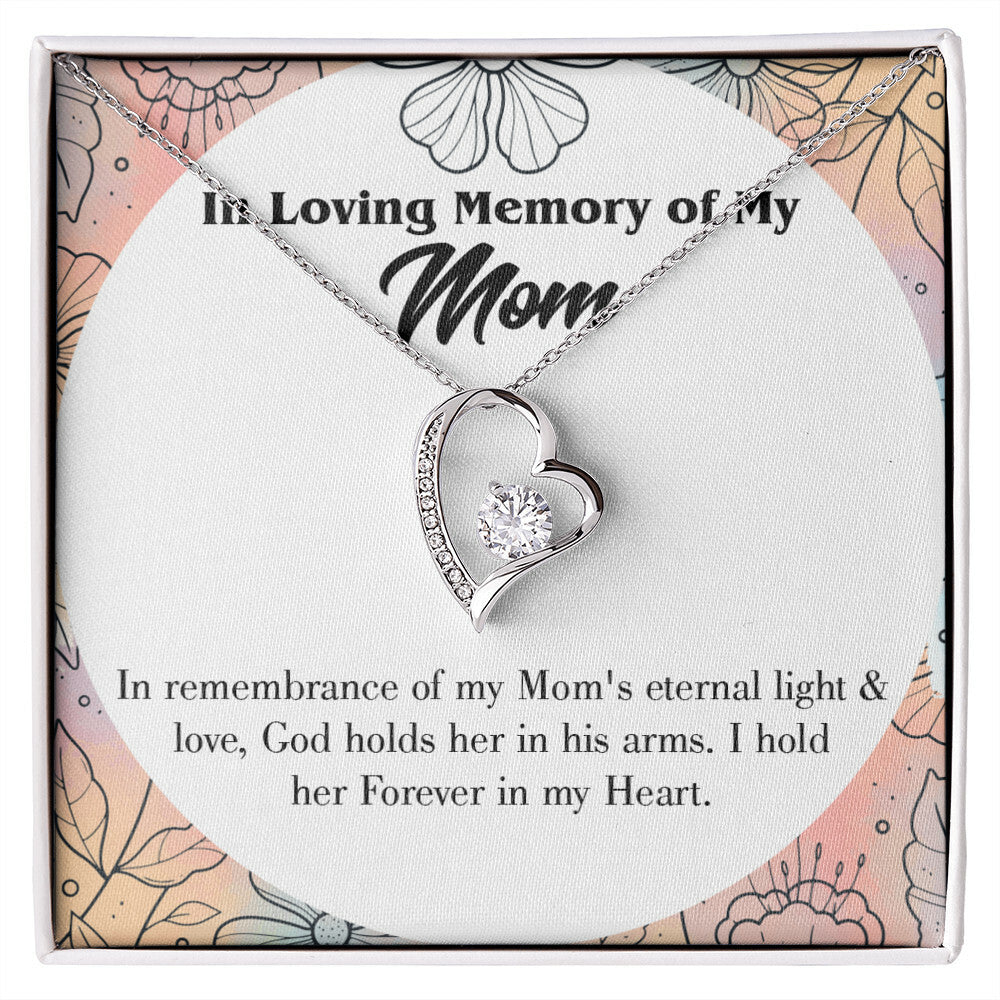 To Mom Remembrance Message Eternal Light and Love Forever Necklace w Message Card-Express Your Love Gifts