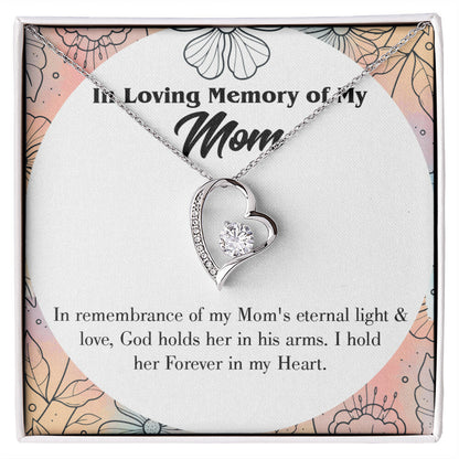 To Mom Remembrance Message Eternal Light and Love Forever Necklace w Message Card-Express Your Love Gifts