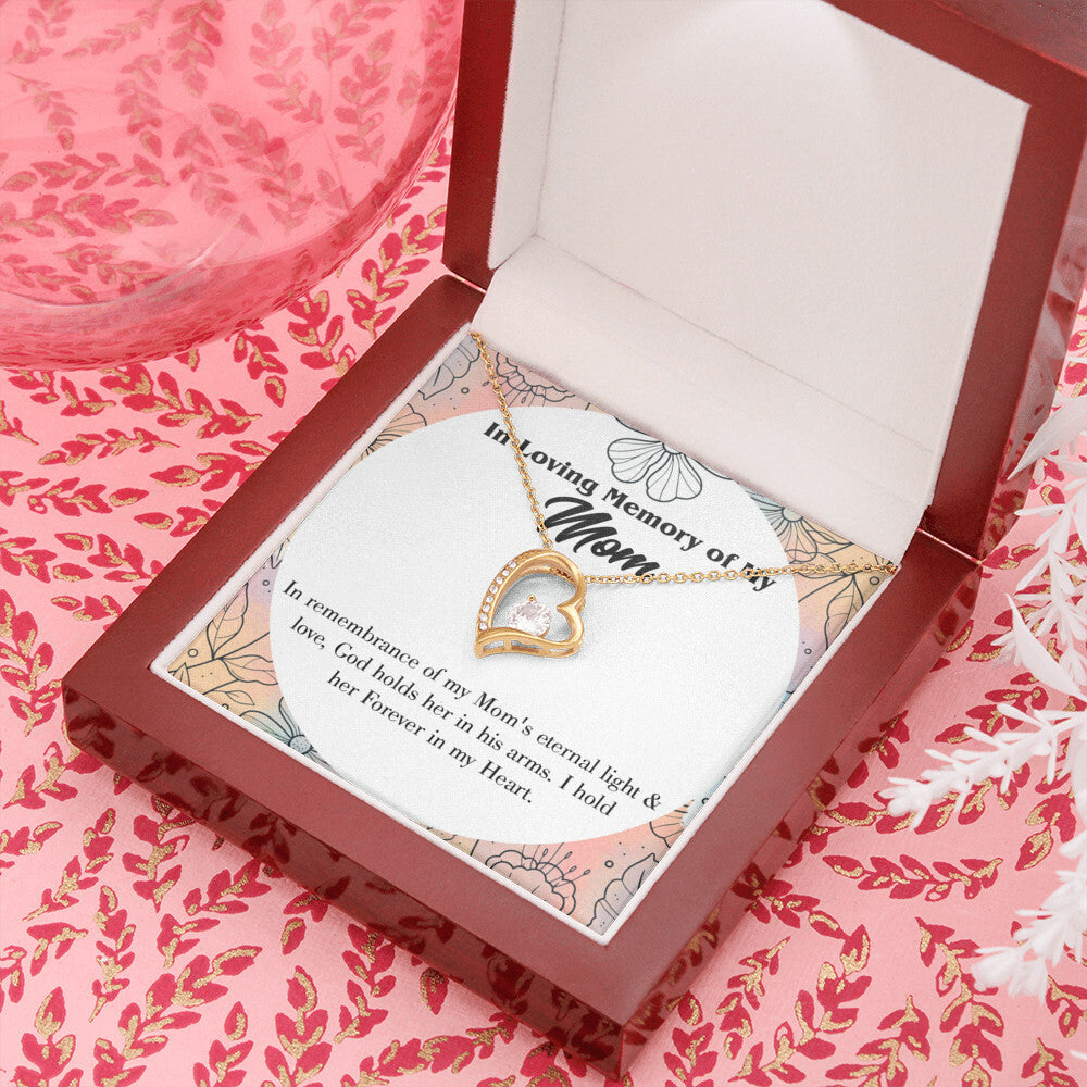 To Mom Remembrance Message Eternal Light and Love Forever Necklace w Message Card-Express Your Love Gifts