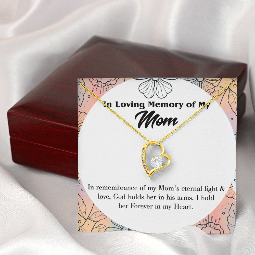 To Mom Remembrance Message Eternal Light and Love Forever Necklace w Message Card-Express Your Love Gifts