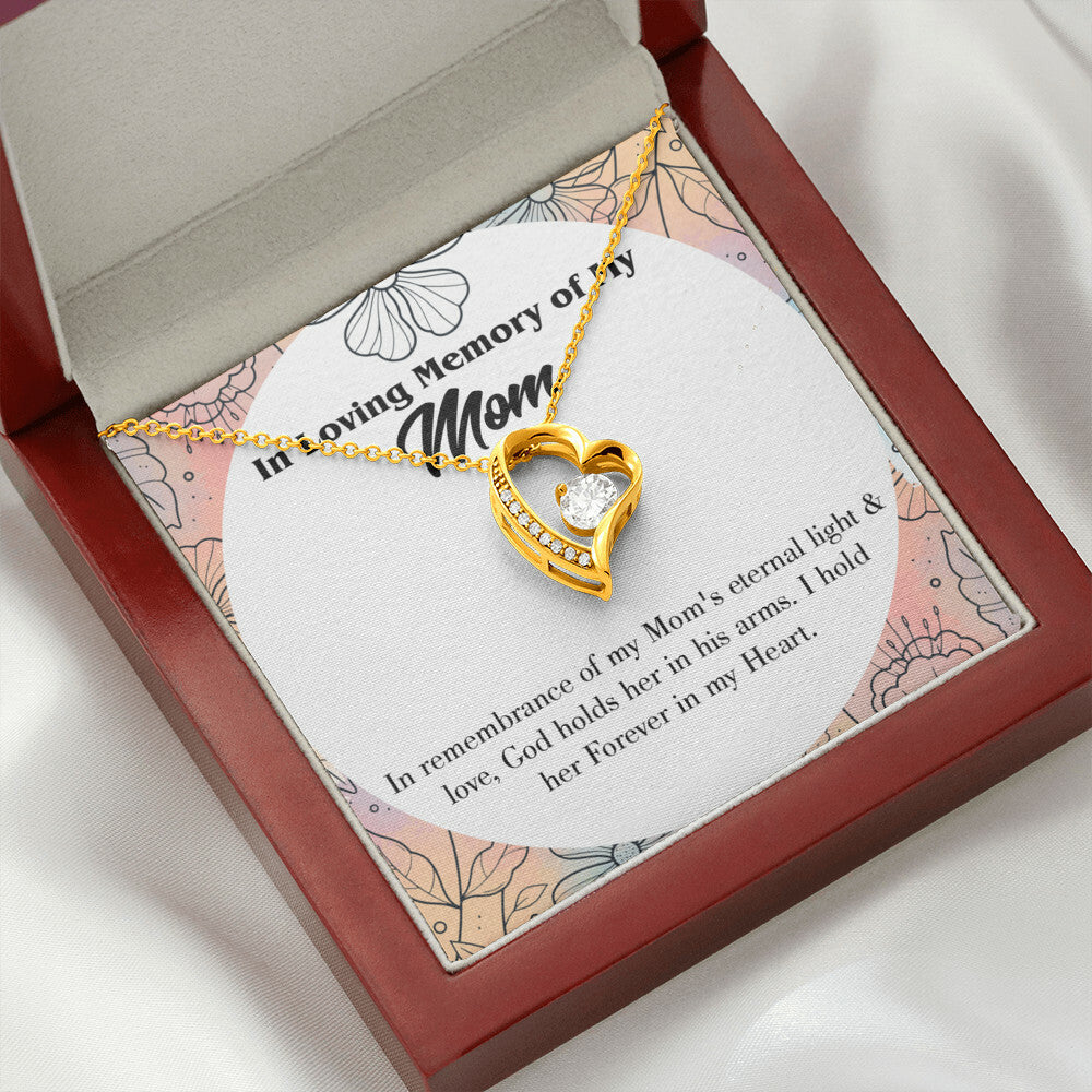 To Mom Remembrance Message Eternal Light and Love Forever Necklace w Message Card-Express Your Love Gifts