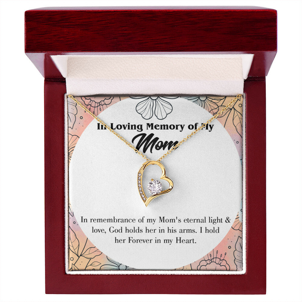 To Mom Remembrance Message Eternal Light and Love Forever Necklace w Message Card-Express Your Love Gifts