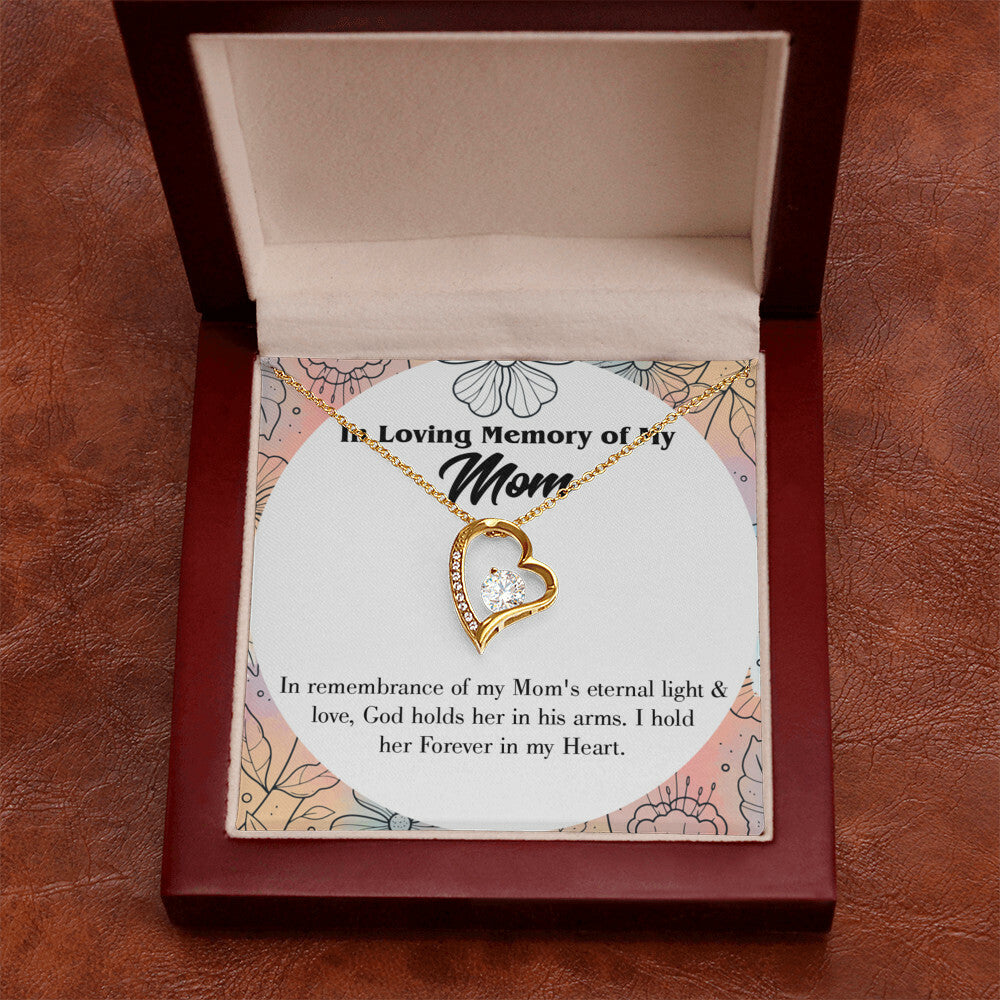 To Mom Remembrance Message Eternal Light and Love Forever Necklace w Message Card-Express Your Love Gifts