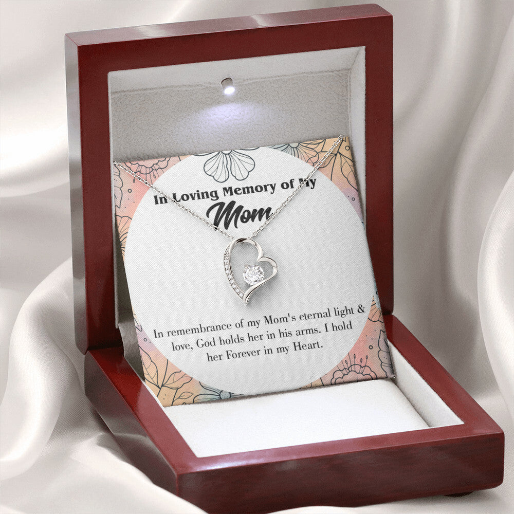 To Mom Remembrance Message Eternal Light and Love Forever Necklace w Message Card-Express Your Love Gifts