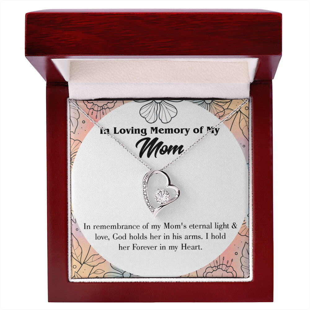 To Mom Remembrance Message Eternal Light and Love Forever Necklace w Message Card-Express Your Love Gifts