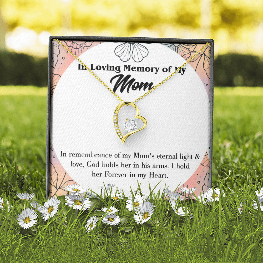 To Mom Remembrance Message Eternal Light and Love Forever Necklace w Message Card-Express Your Love Gifts