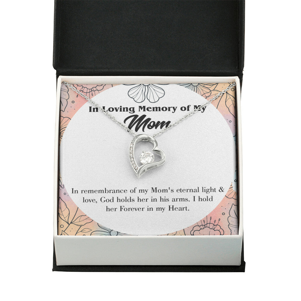 To Mom Remembrance Message Eternal Light and Love Forever Necklace w Message Card-Express Your Love Gifts