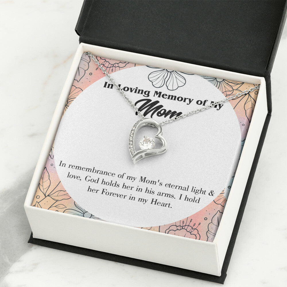 To Mom Remembrance Message Eternal Light and Love Forever Necklace w Message Card-Express Your Love Gifts