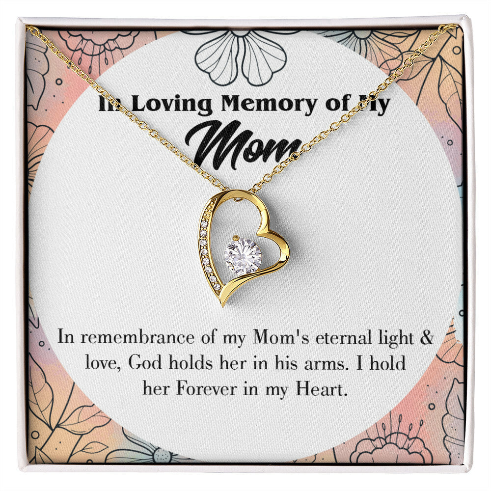 To Mom Remembrance Message Eternal Light and Love Forever Necklace w Message Card-Express Your Love Gifts