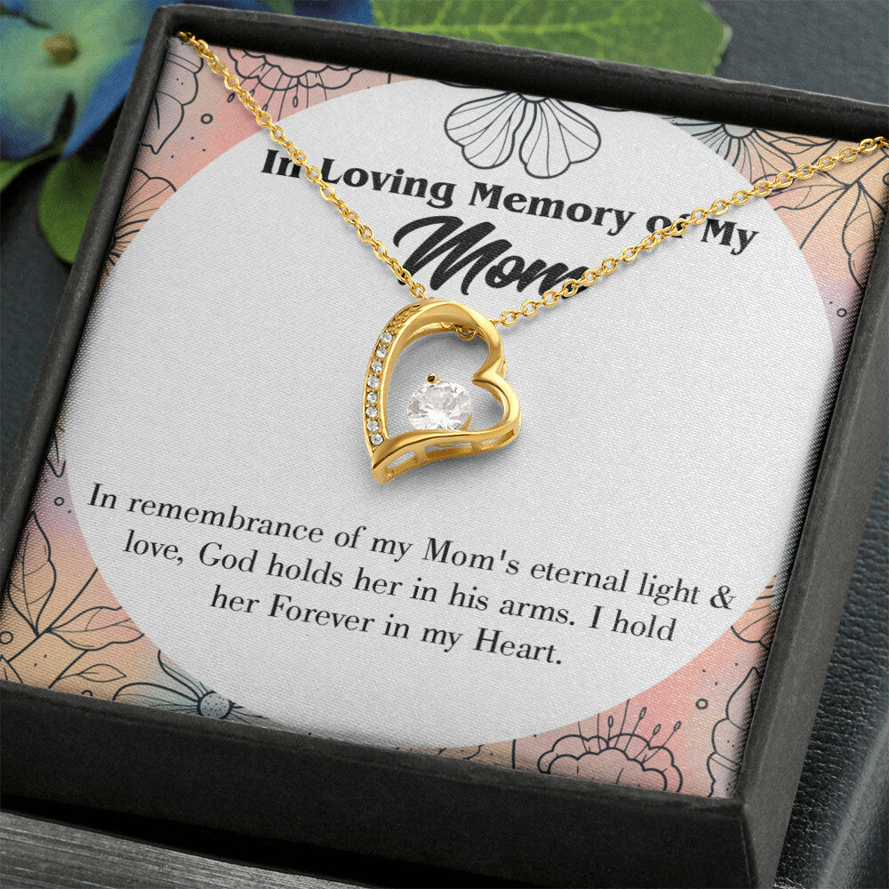 To Mom Remembrance Message Eternal Light and Love Forever Necklace w Message Card-Express Your Love Gifts