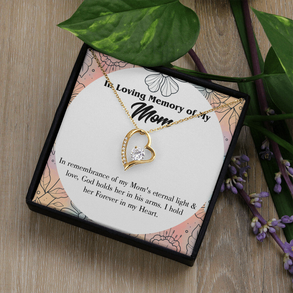 To Mom Remembrance Message Eternal Light and Love Forever Necklace w Message Card-Express Your Love Gifts