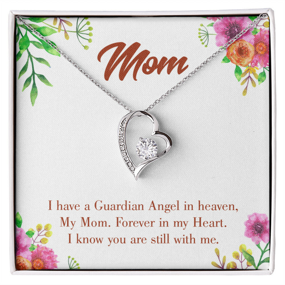 To Mom Remembrance Message Forever in My Heart Forever Necklace w Message Card-Express Your Love Gifts