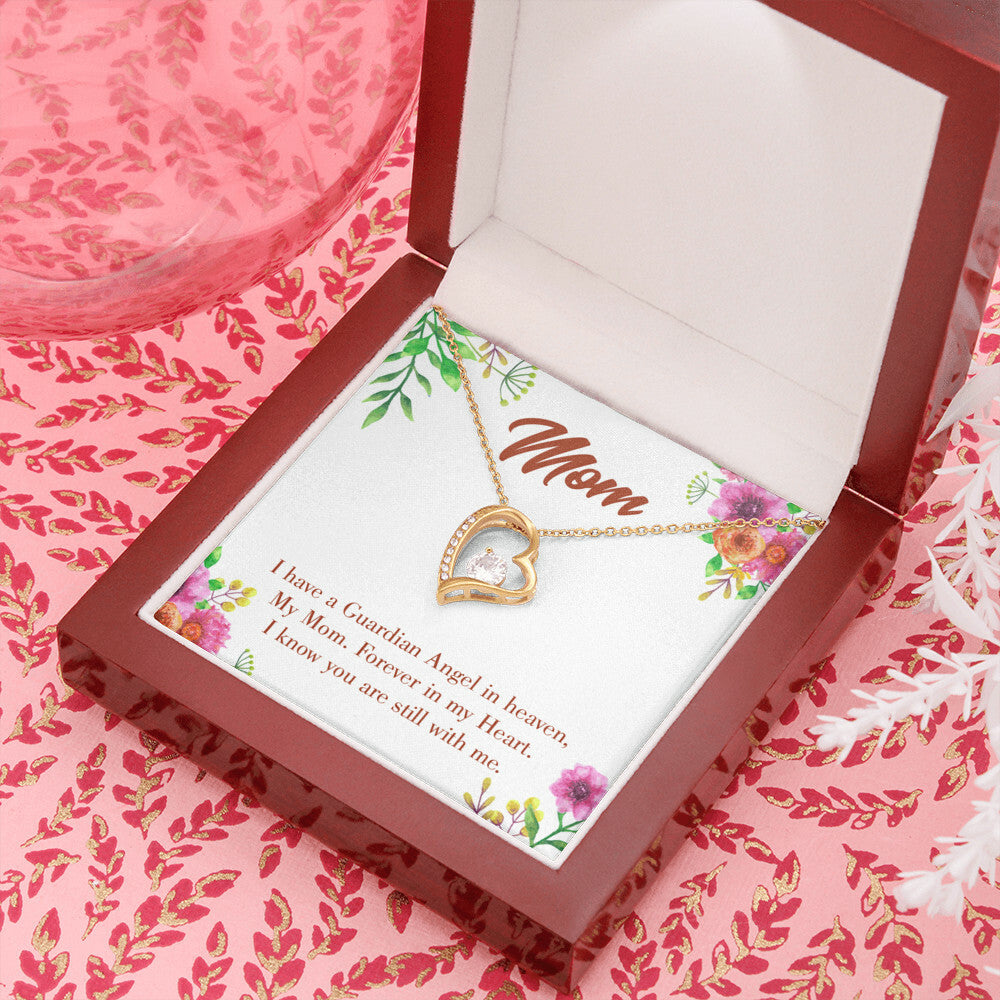 To Mom Remembrance Message Forever in My Heart Forever Necklace w Message Card-Express Your Love Gifts