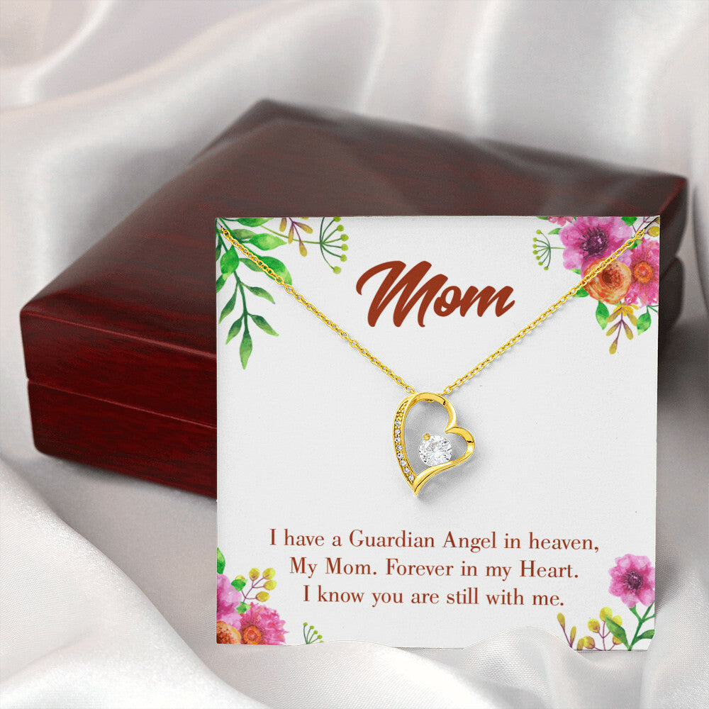 To Mom Remembrance Message Forever in My Heart Forever Necklace w Message Card-Express Your Love Gifts