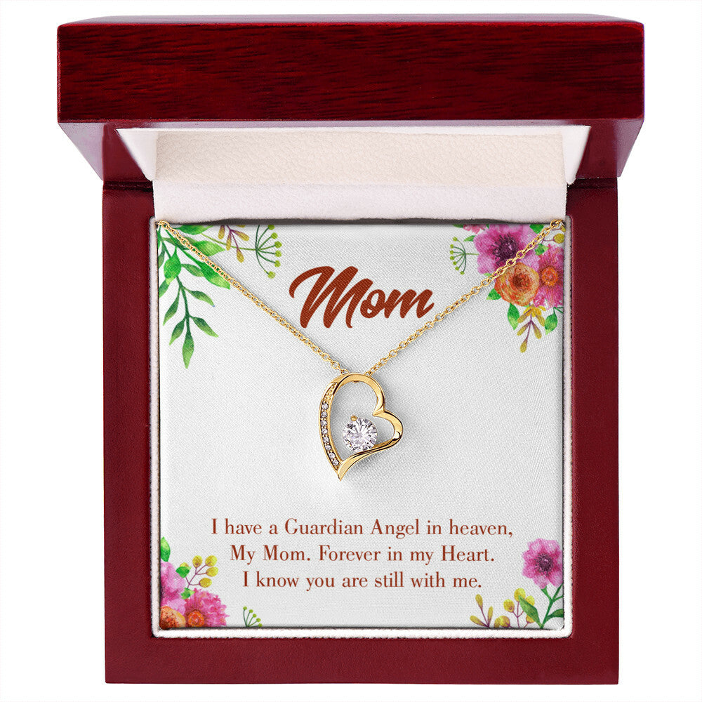 To Mom Remembrance Message Forever in My Heart Forever Necklace w Message Card-Express Your Love Gifts