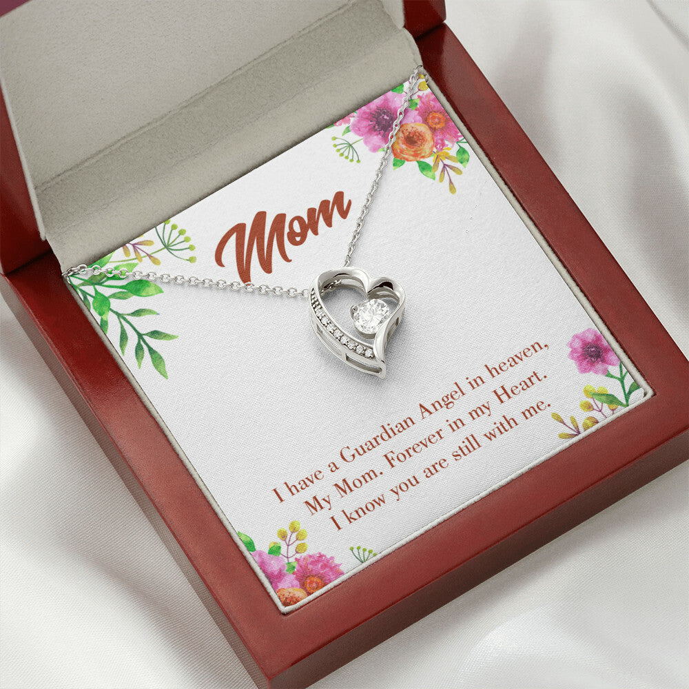 To Mom Remembrance Message Forever in My Heart Forever Necklace w Message Card-Express Your Love Gifts