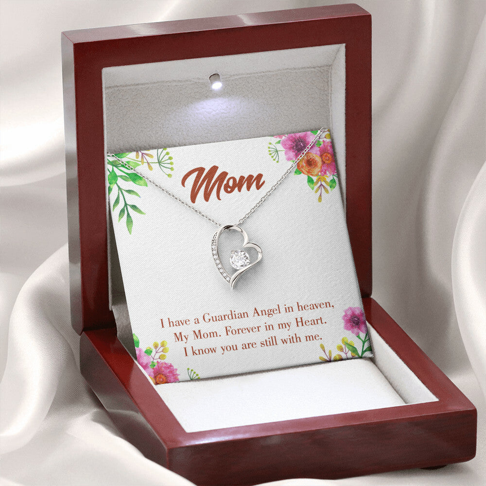 To Mom Remembrance Message Forever in My Heart Forever Necklace w Message Card-Express Your Love Gifts