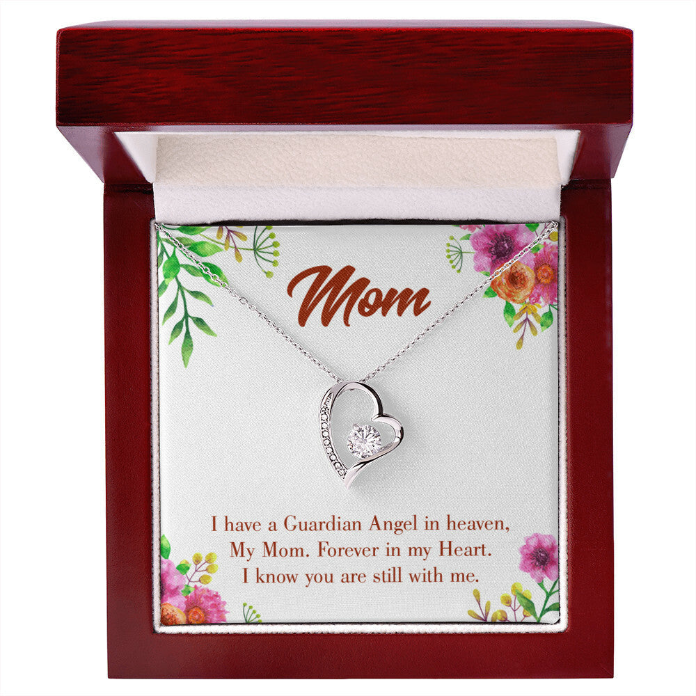 To Mom Remembrance Message Forever in My Heart Forever Necklace w Message Card-Express Your Love Gifts