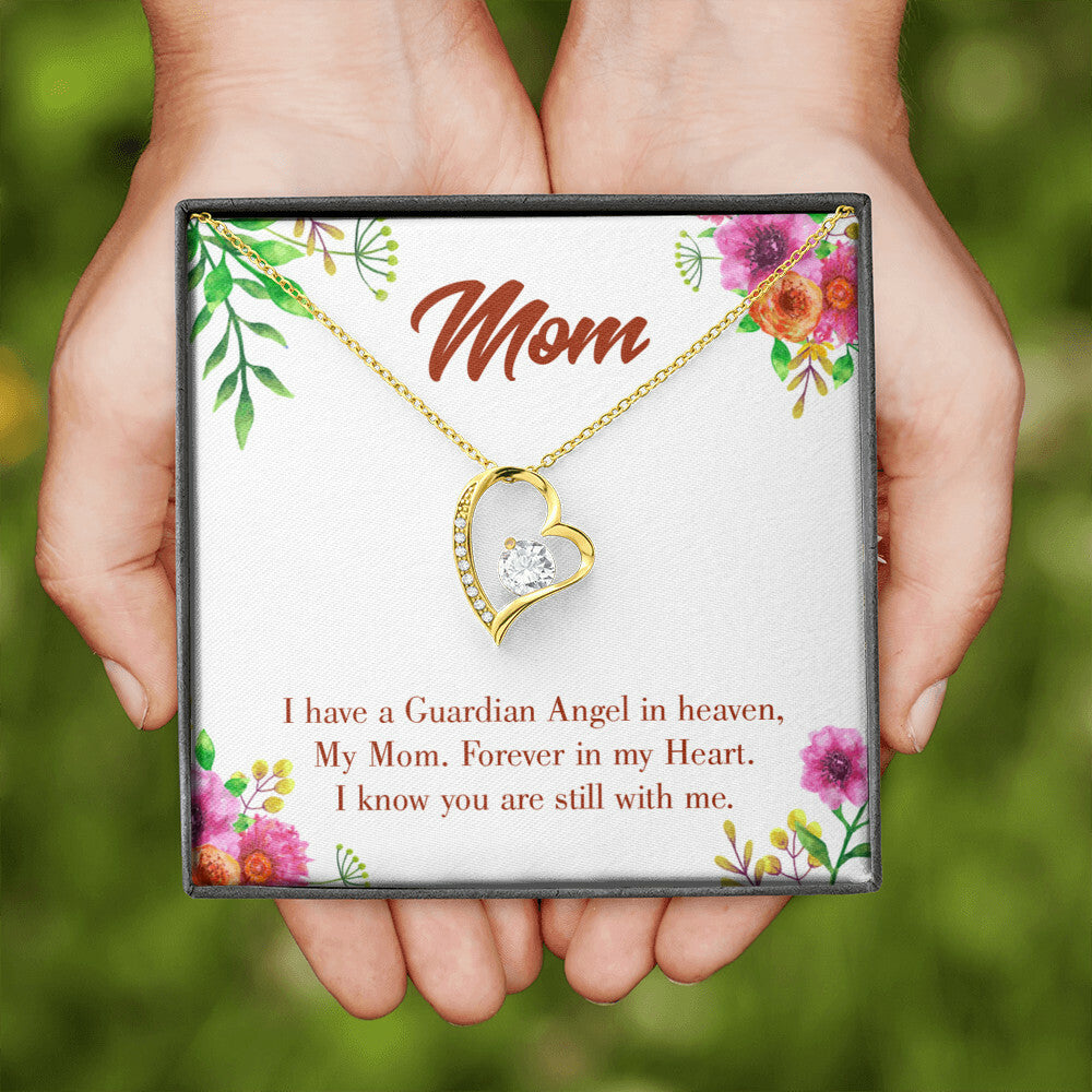 To Mom Remembrance Message Forever in My Heart Forever Necklace w Message Card-Express Your Love Gifts