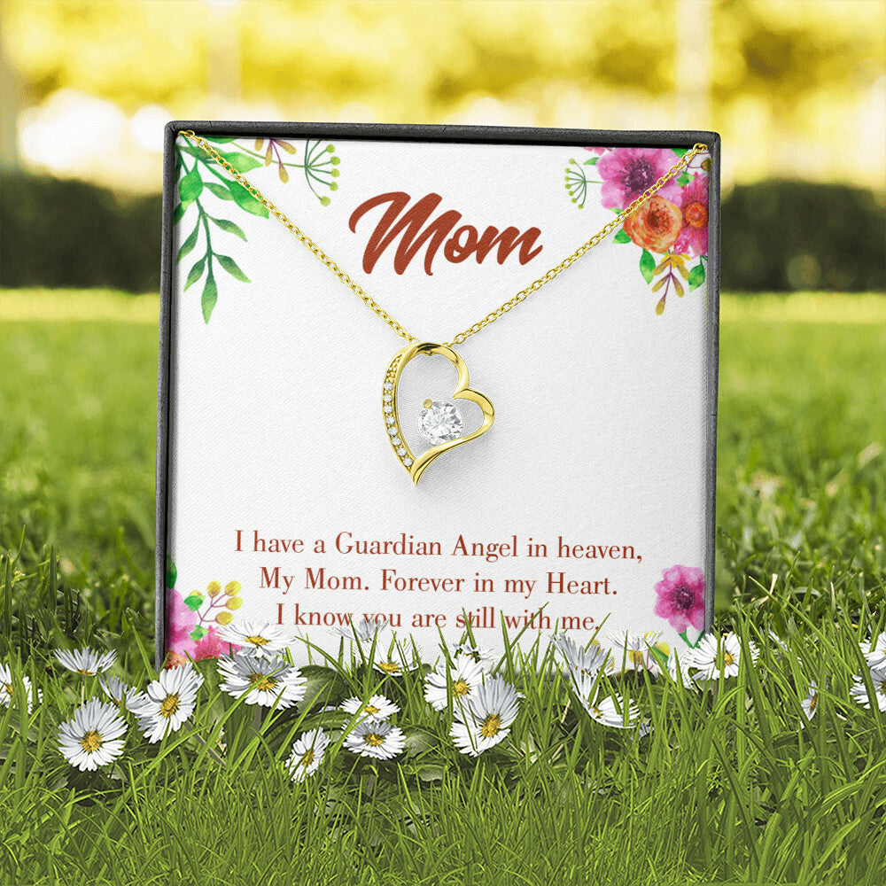 To Mom Remembrance Message Forever in My Heart Forever Necklace w Message Card-Express Your Love Gifts