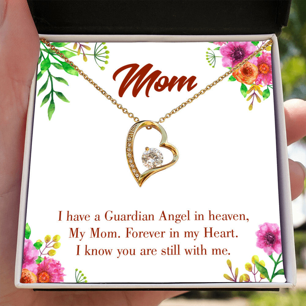 To Mom Remembrance Message Forever in My Heart Forever Necklace w Message Card-Express Your Love Gifts