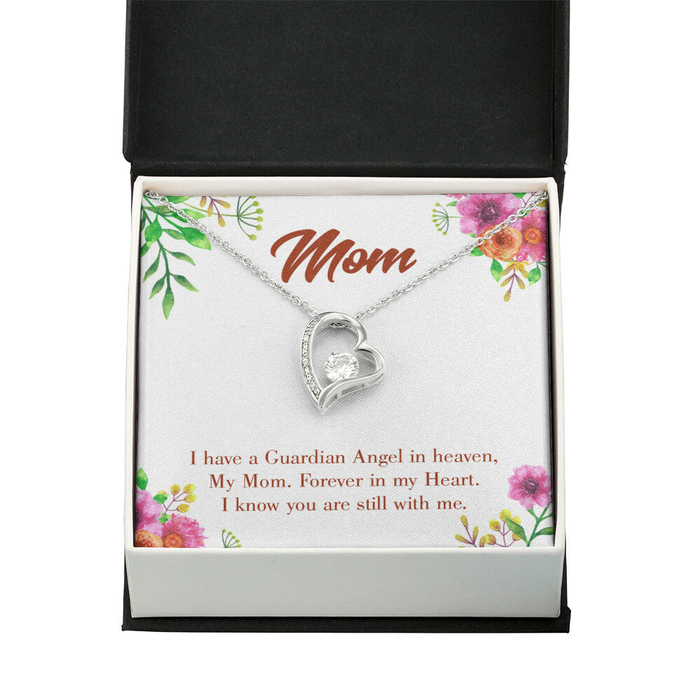 To Mom Remembrance Message Forever in My Heart Forever Necklace w Message Card-Express Your Love Gifts